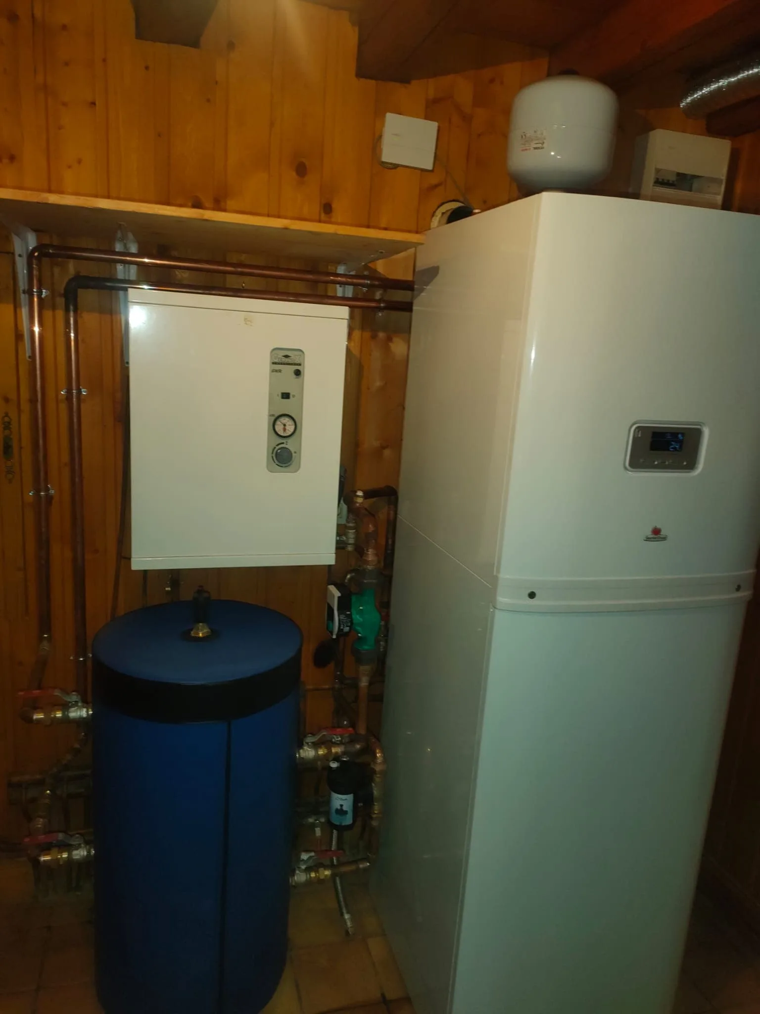 Chaudière murale et ballon eau chaude