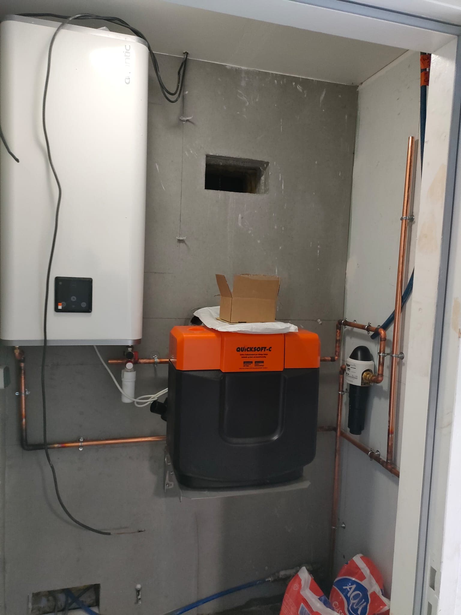 Chaudière gaz et adoucisseur QuickSoft